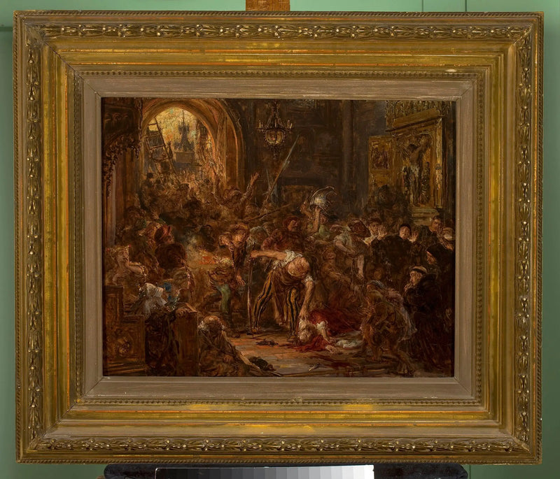 Śmierć Tęczyńskiego w kościele franciszkańskim - Jan Matejko