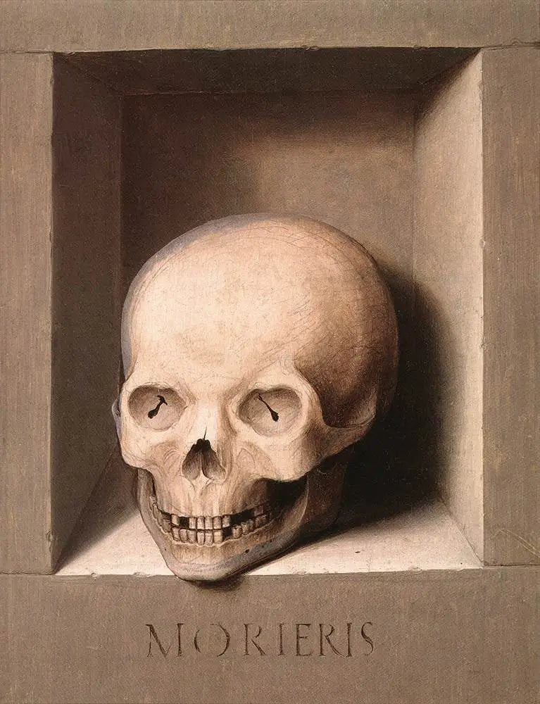 Śmierć; tył obrazu Świętego Jana - Hans Memling