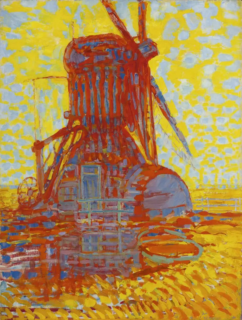 Młyn w świetle słońca - Piet Mondrian