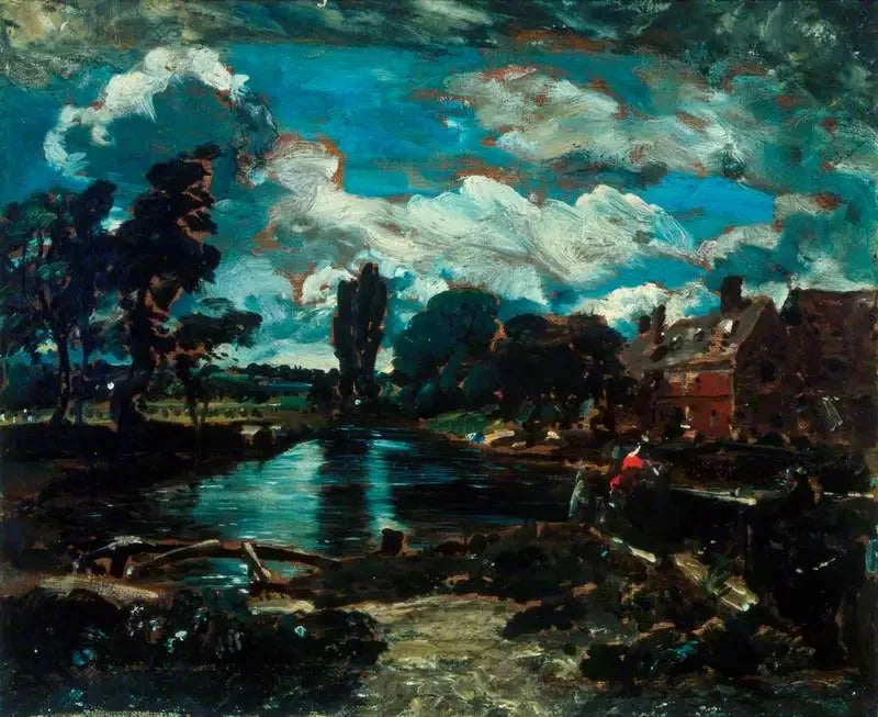 Młyn Flatford od śluzy na Stour - John Constable