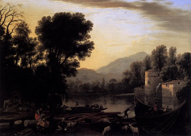 Młyn nad rzeką - Claude Lorrain