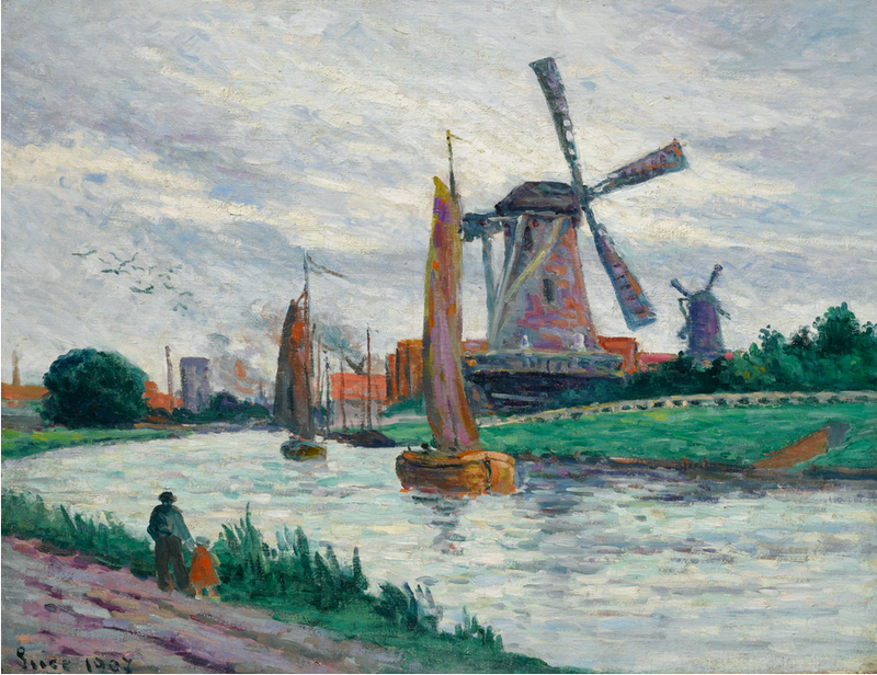Moulins en Hollande - Maximilien Luce