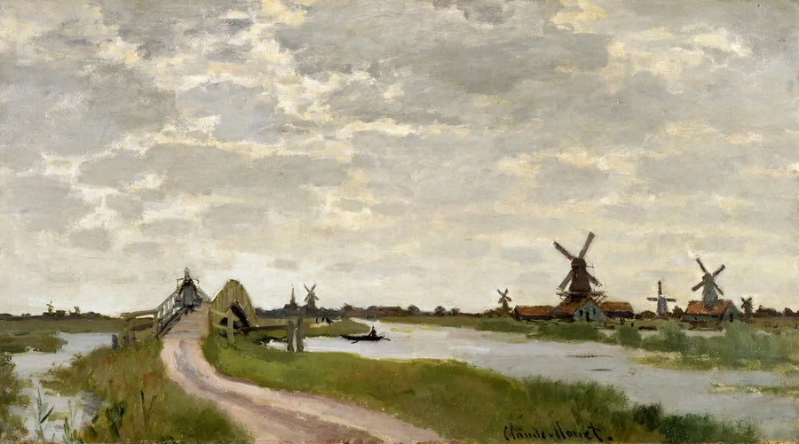 Wiatraki w pobliżu Zaandam W170 - Claude Monet