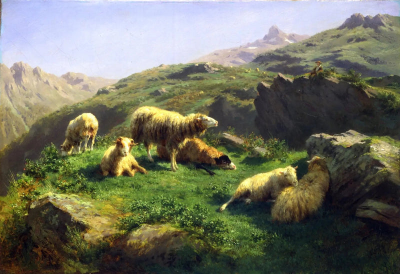 Owce na pastwisku w Pirenejach - Rosa Bonheur