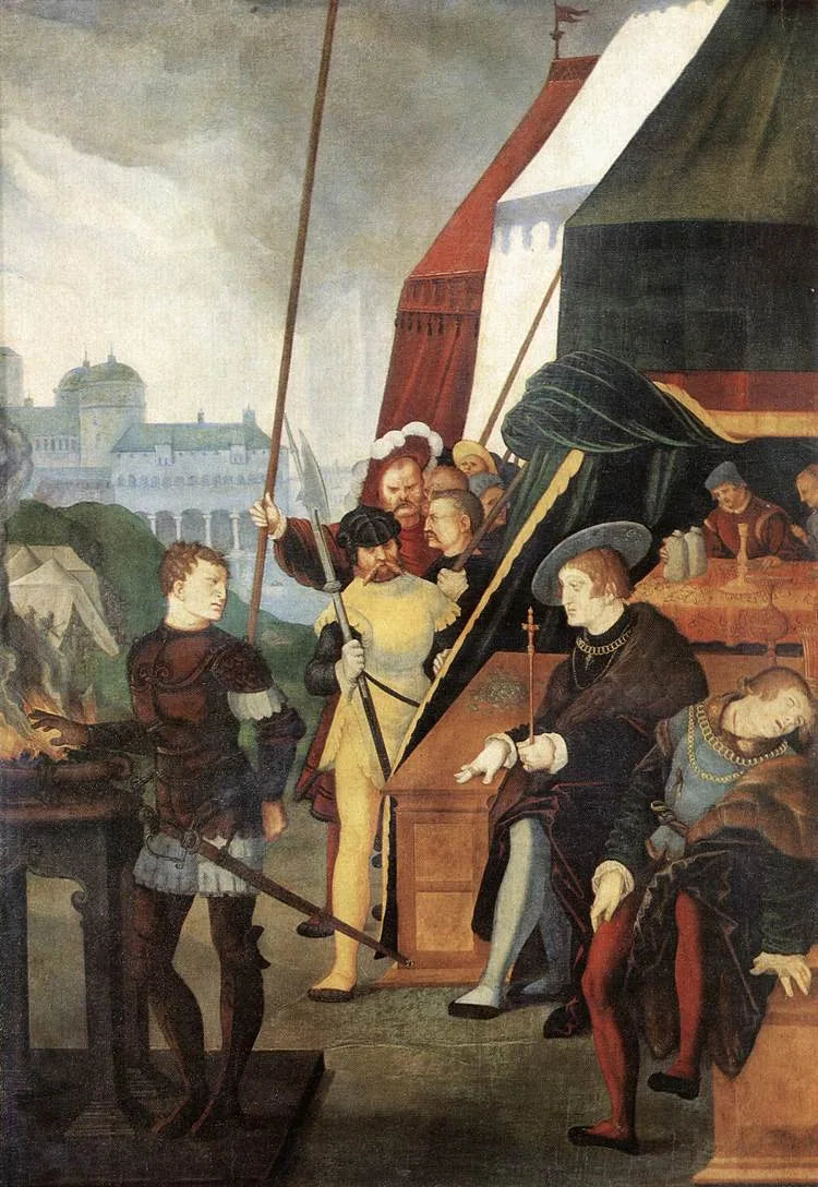 Mucjusz Scevola przed Porsenną - Hans Baldung Grien