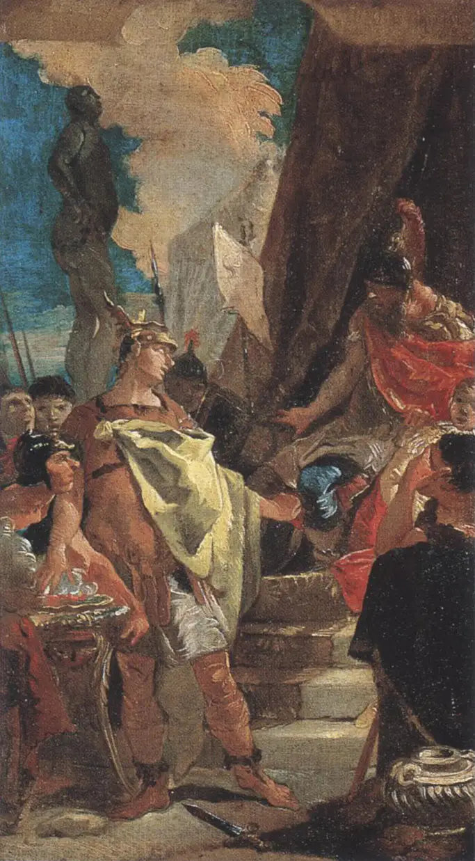 Mucjusz Scaevola i Porsenna - Giovanni Battista Tiepolo