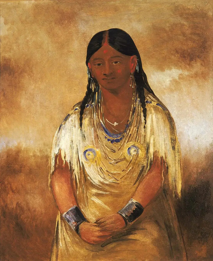 Mún-ne-o-ye, kobieta - George Catlin