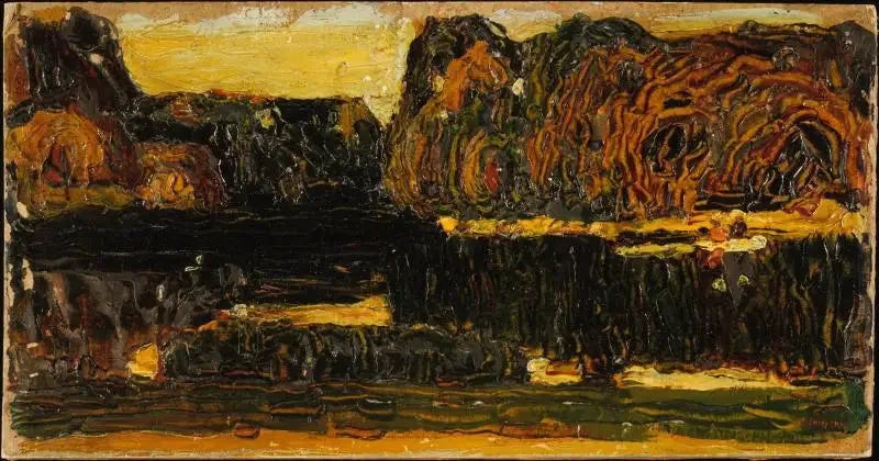 Munich, jardin anglais (Lac et Canot) - Vassily Kandinsky image 1 copie de tableau peinte à la main