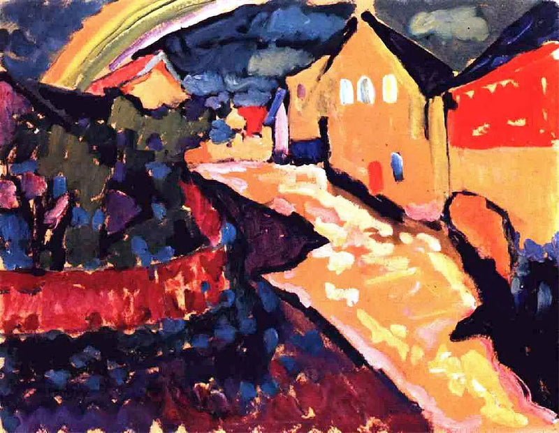 Murnau z tęczą - Wasilij Kandinsky