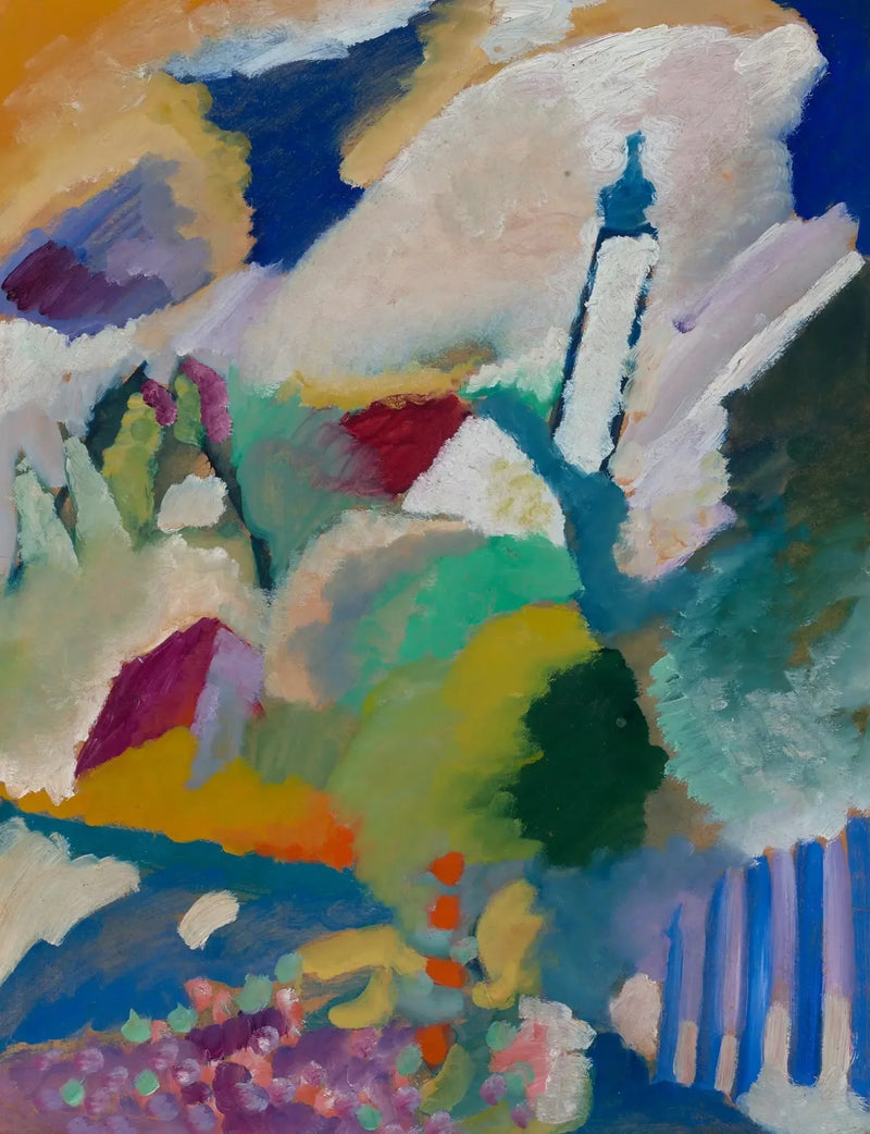 Murnau z kościołem I - Wasilij Kandinsky
