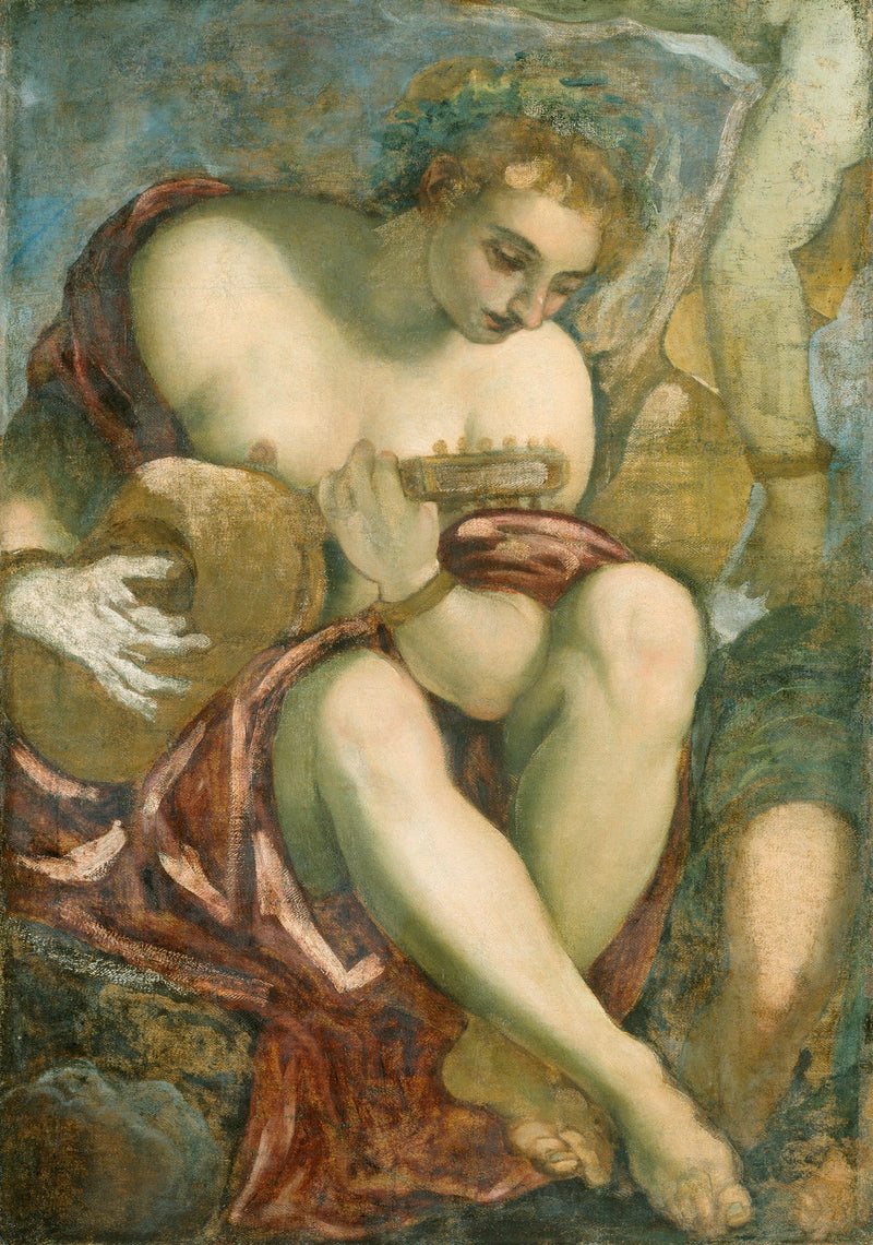 Muse grający na lutni - Jacopo Tintoretto