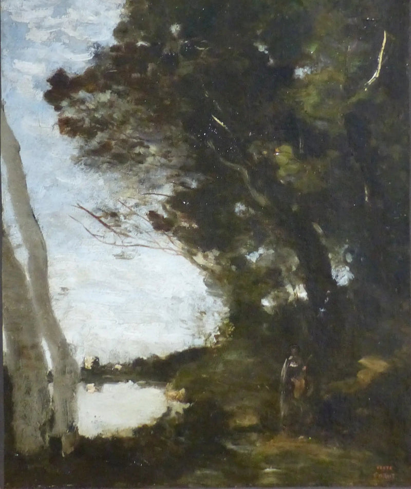 Muse pod lasem - Jean-Baptiste Camille Corot