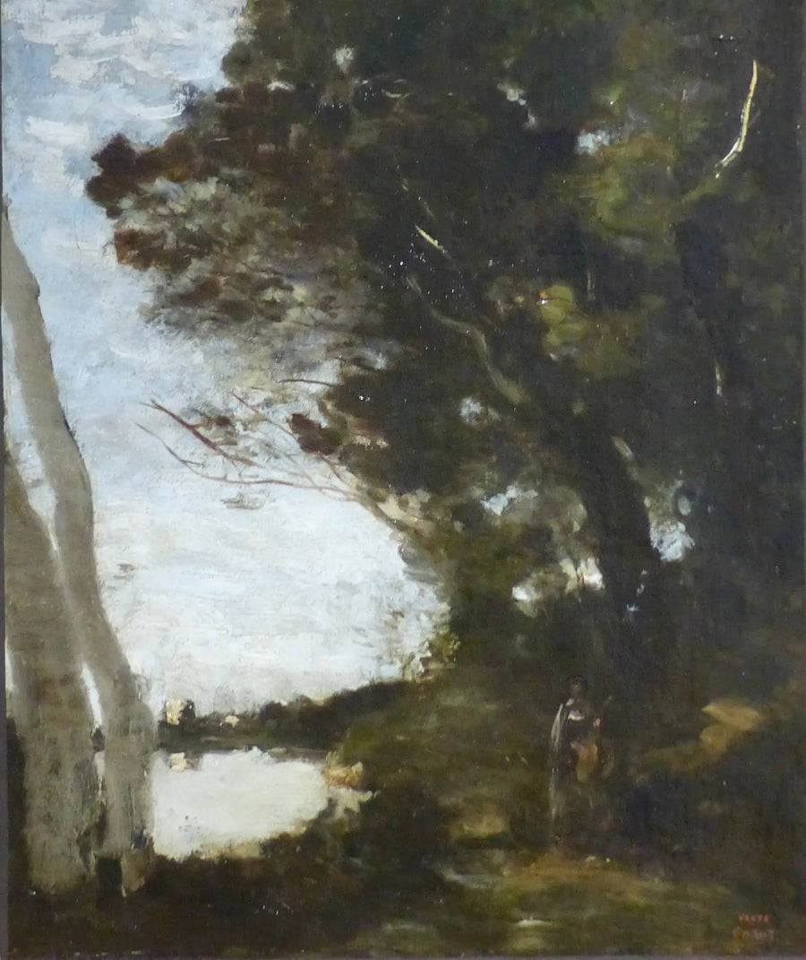 Muse pod lasem - Jean-Baptiste Camille Corot