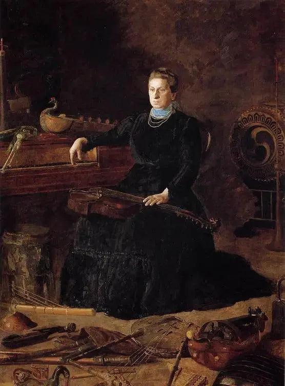 Przeszła muzyka (Portret Sarah Sagehorn Frishmuth) - Thomas Eakins