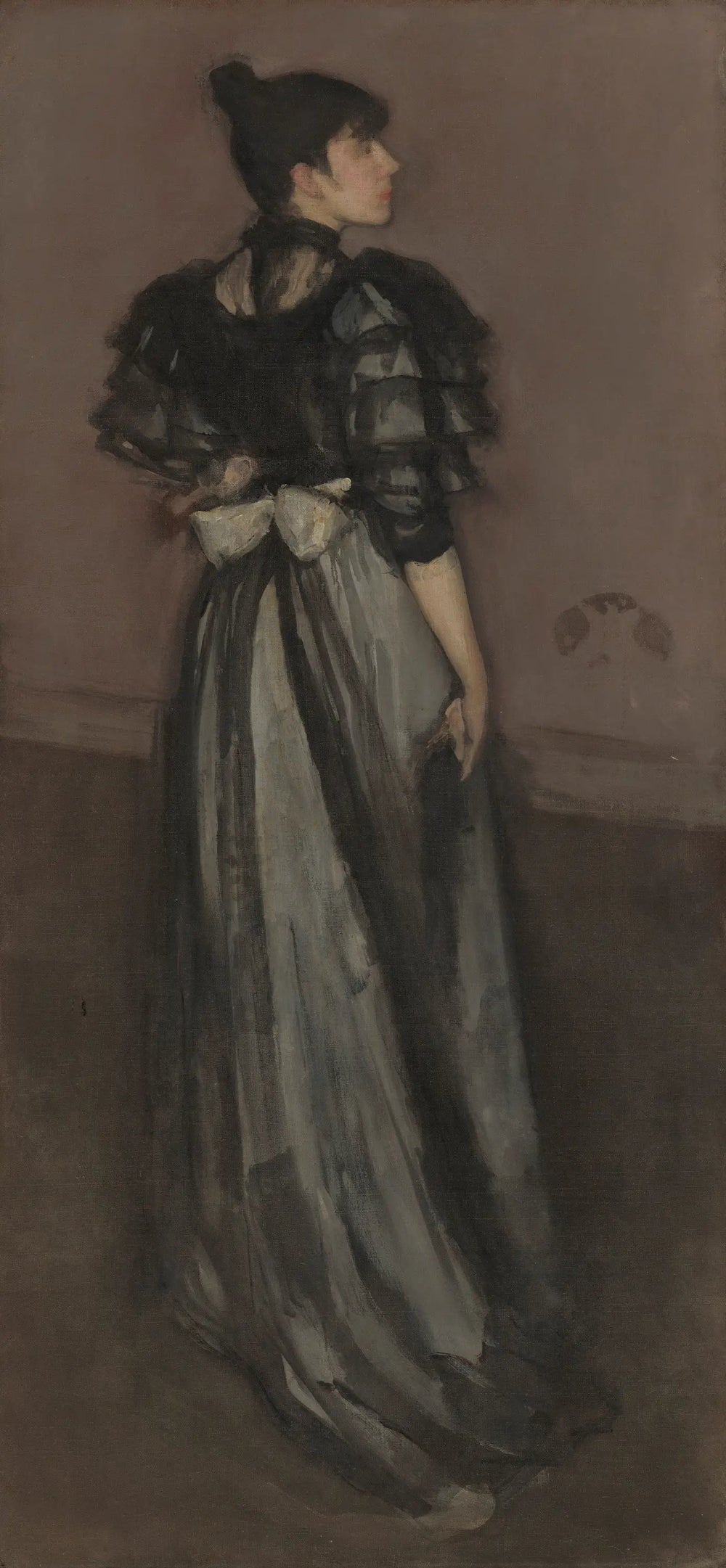 Reproduction du tableau « Nacre et argent : l'Andalouse - James Abbott McNeill Whistler » par Alpha Reproduction en peinture à l’huile