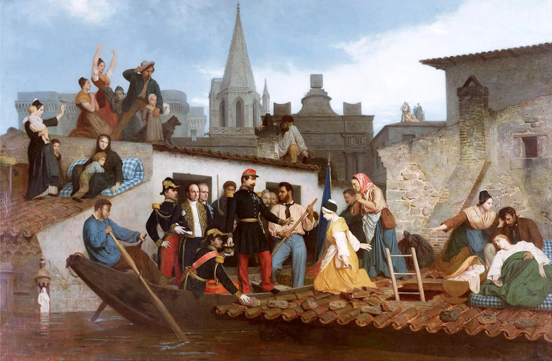 Napoleon III odwiedzający powódź w Tarascon - Bouguereau
