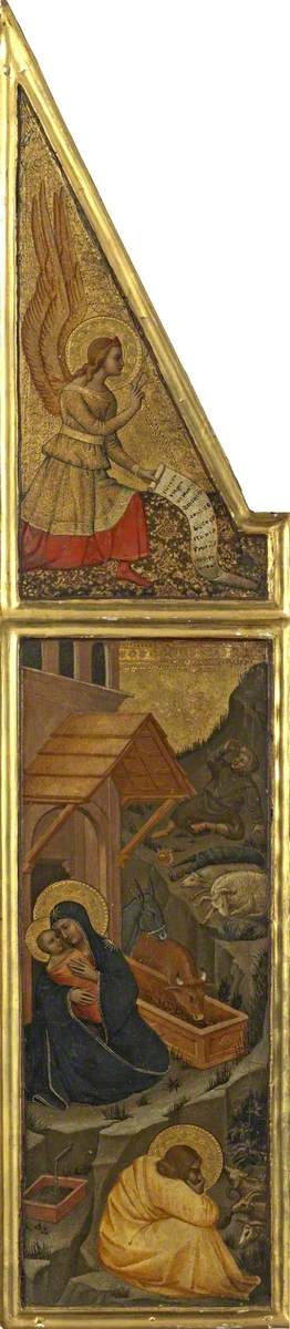 Nativité avec l’ange de l’Annonciation (triptyque volet gauche) - Nardo di Cione - Alpha Reproduction