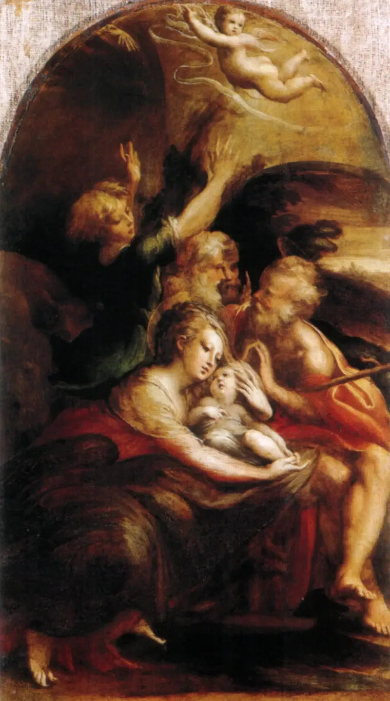 Narodzenie Chrystusa z aniołami - Parmigianino