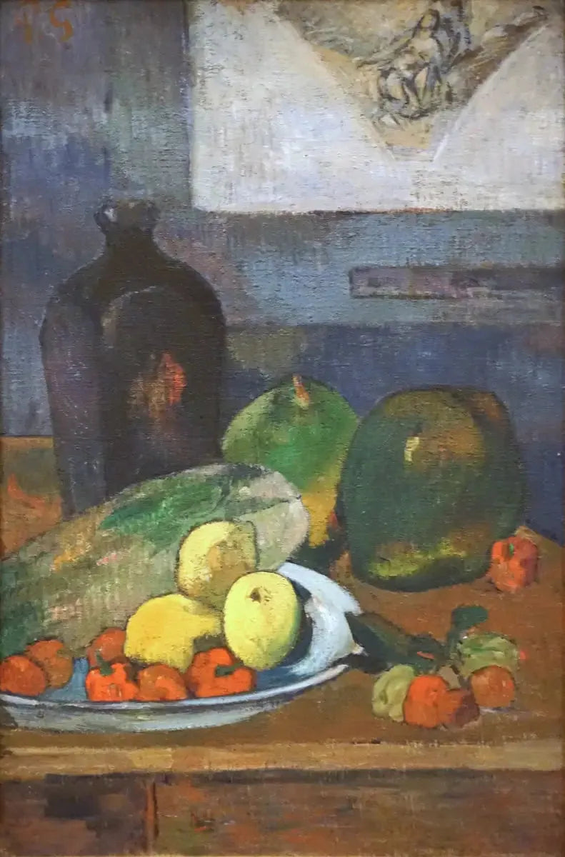 Martwa natura z szkicem Delacroixa - Paul Gauguin