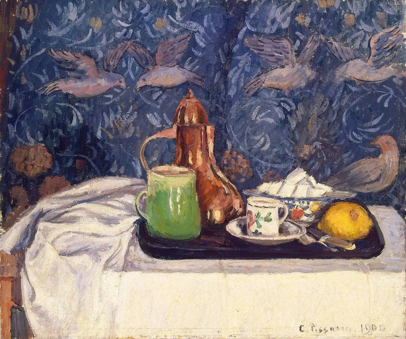 Martwa natura z dzbankiem do kawy - Camille Pissarro