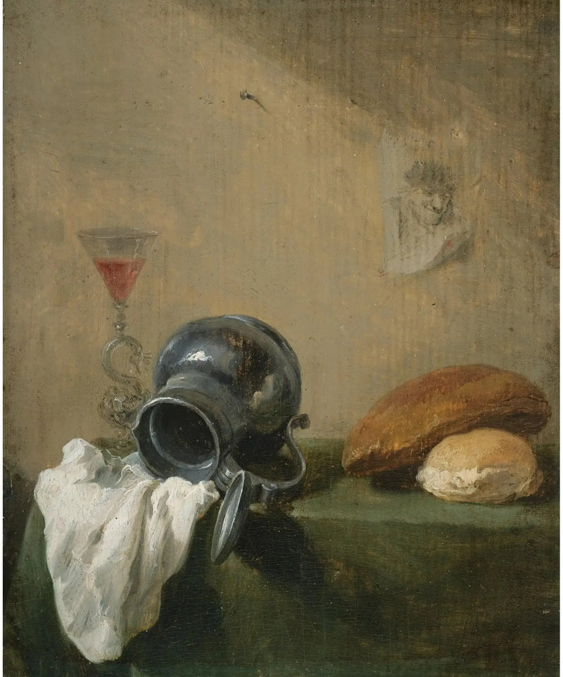 Martwa natura z odwróconym dzbankiem - David Teniers Młodszy