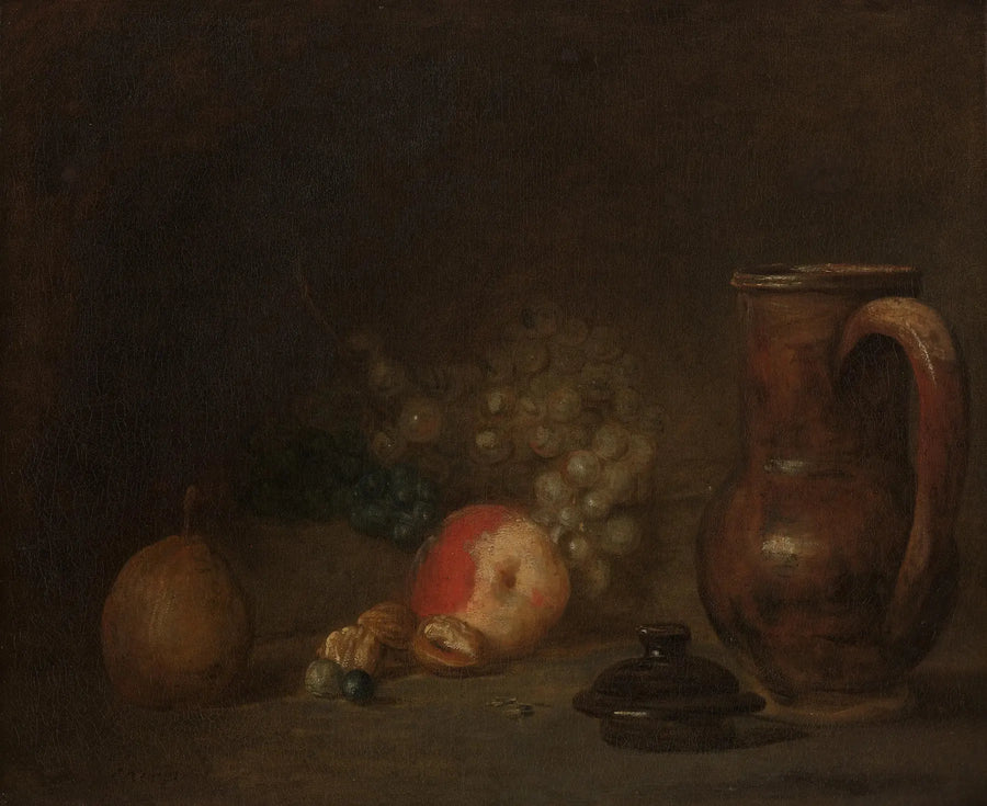Martwa natura z glinianym dzbankiem - Jean Simeón Chardin
