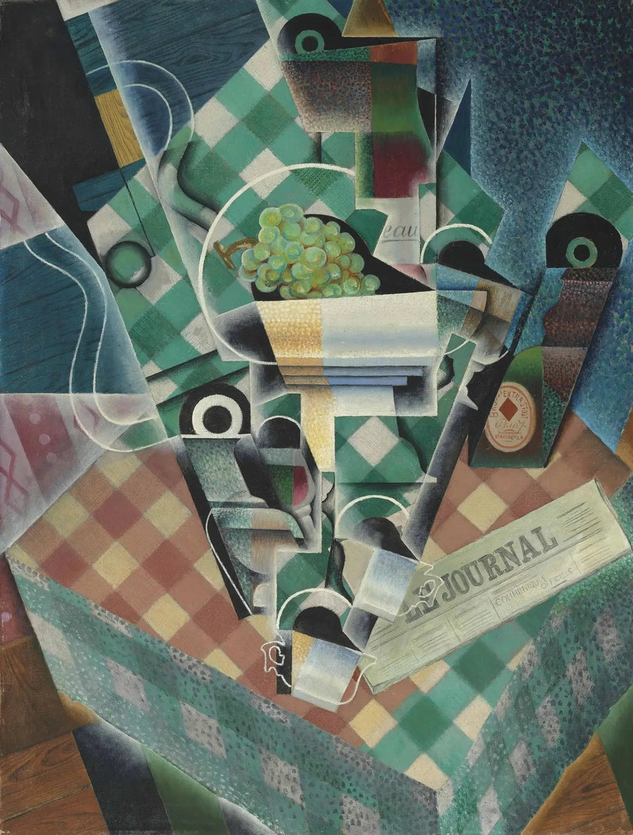 Martwa natura z nakryciem w kratę - Juan Gris