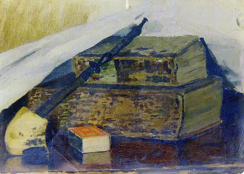 Martwa natura z fajką i Bibliami - Edvard Munch