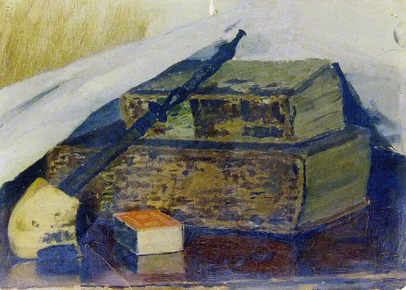 Martwa natura z fajką i Bibliami - Edvard Munch