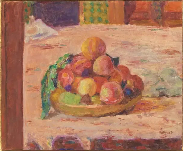 Martwa natura: talerz i owoce - Pierre Bonnard