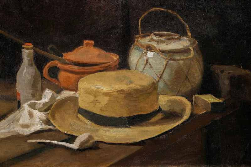 martwa natura z kapeluszem słomkowym - Vincent van Gogh