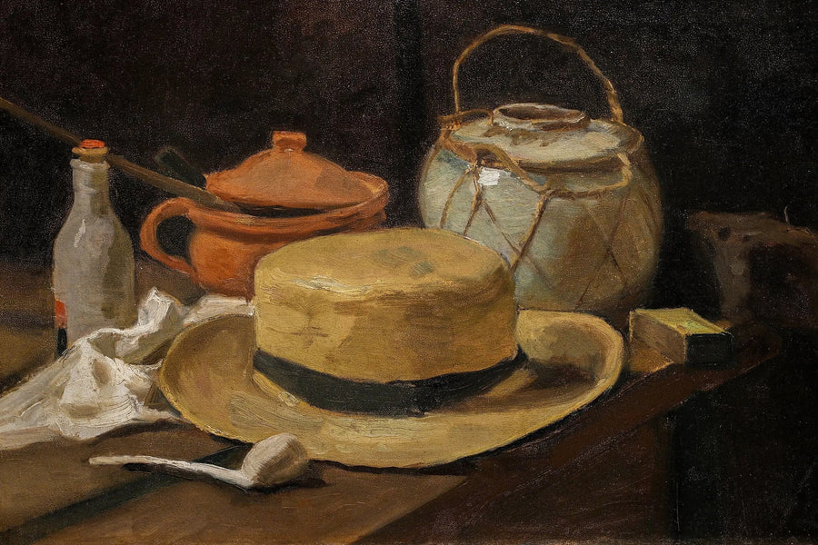 martwa natura z kapeluszem słomkowym - Vincent van Gogh