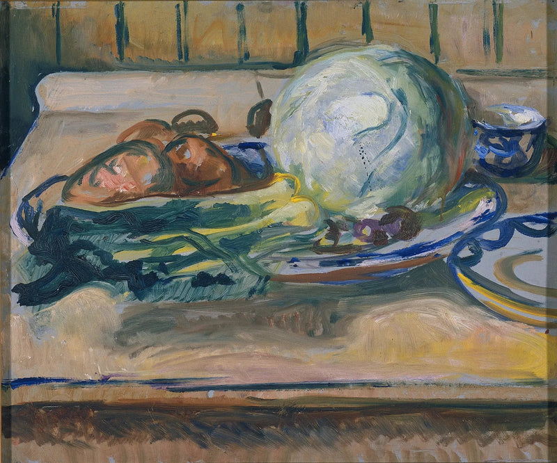 Martwa natura z kapustą i innymi warzywami - Edvard Munch