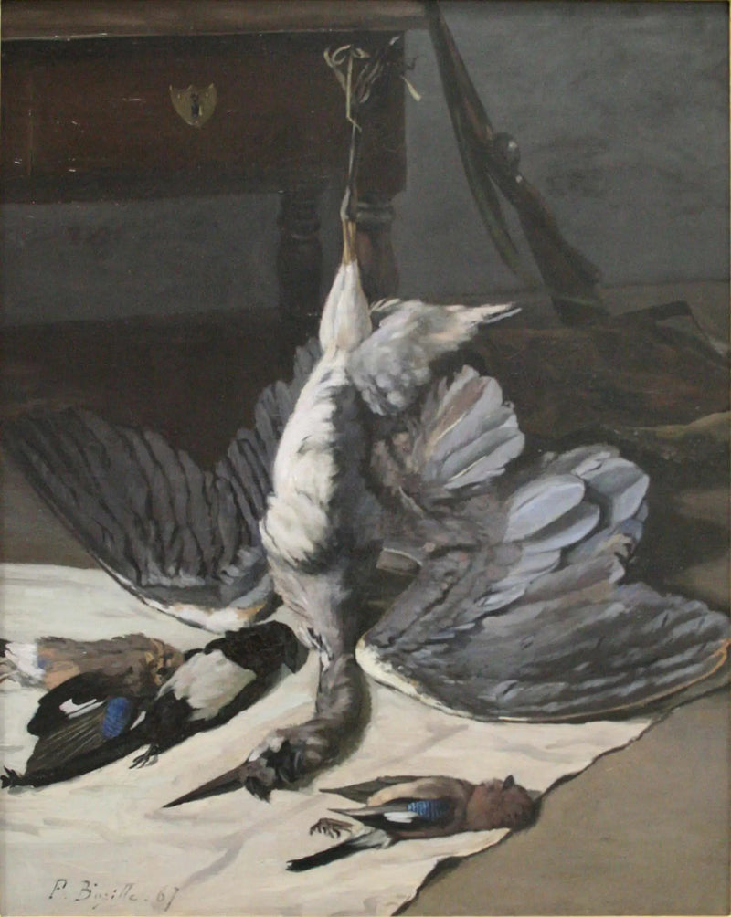 Martwa natura z czaplą - Frédéric Bazille