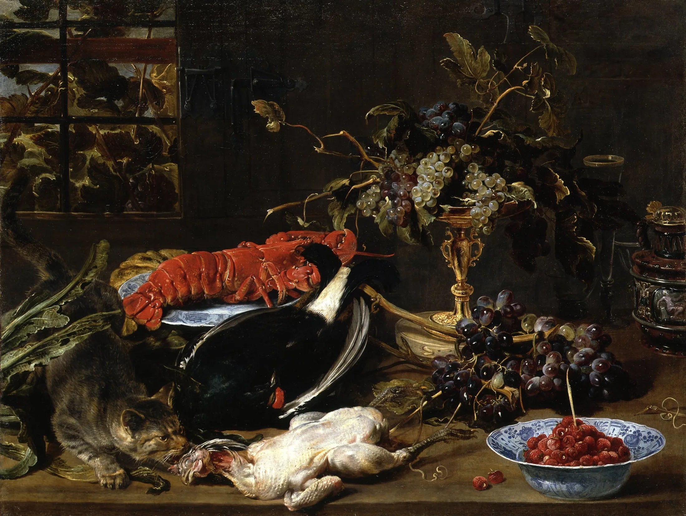 Nature morte au homard et aux fruits - Frans Snyders image 1 copie de tableau peinte à la main