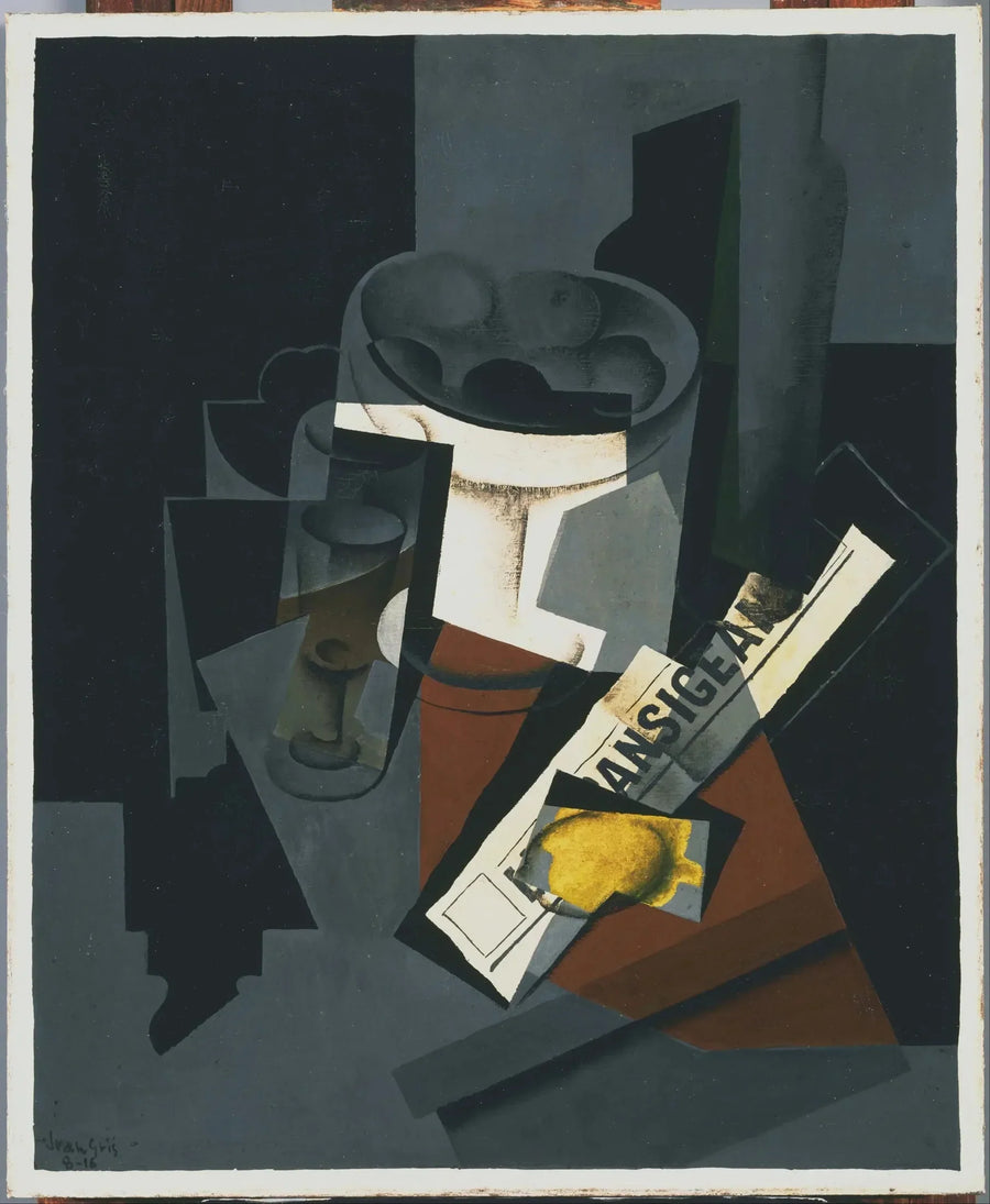 Martwa natura z gazetą - Juan Gris