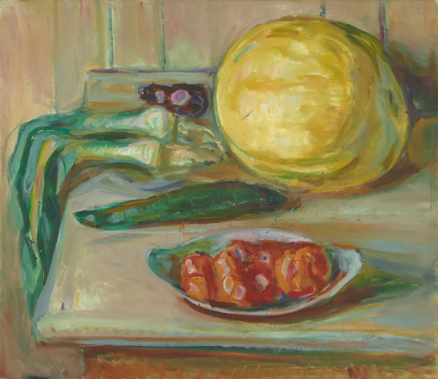 Martwa natura z dynią i innymi warzywami - Edvard Munch