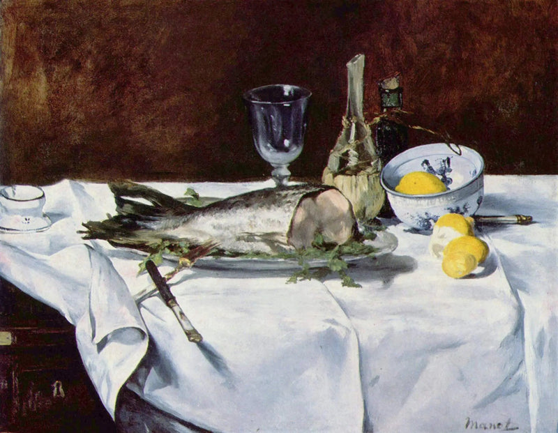 Martwa natura z łososiem - Édouard Manet