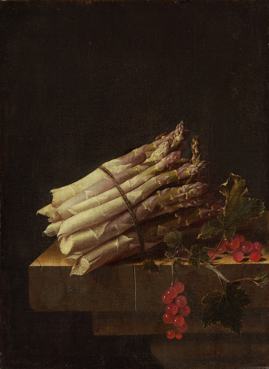 Nature morte aux asperges et groseilles - Adriaen Coorte