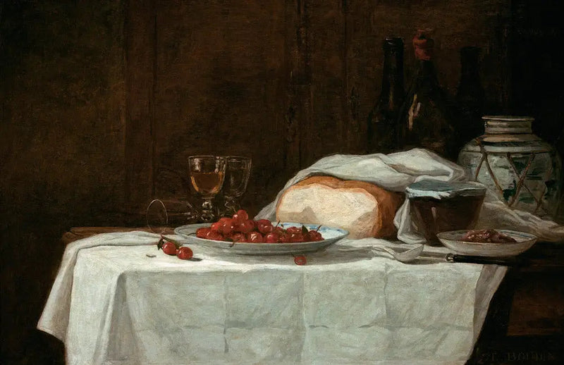 Martwa natura z wiśniami - Eugène Boudin