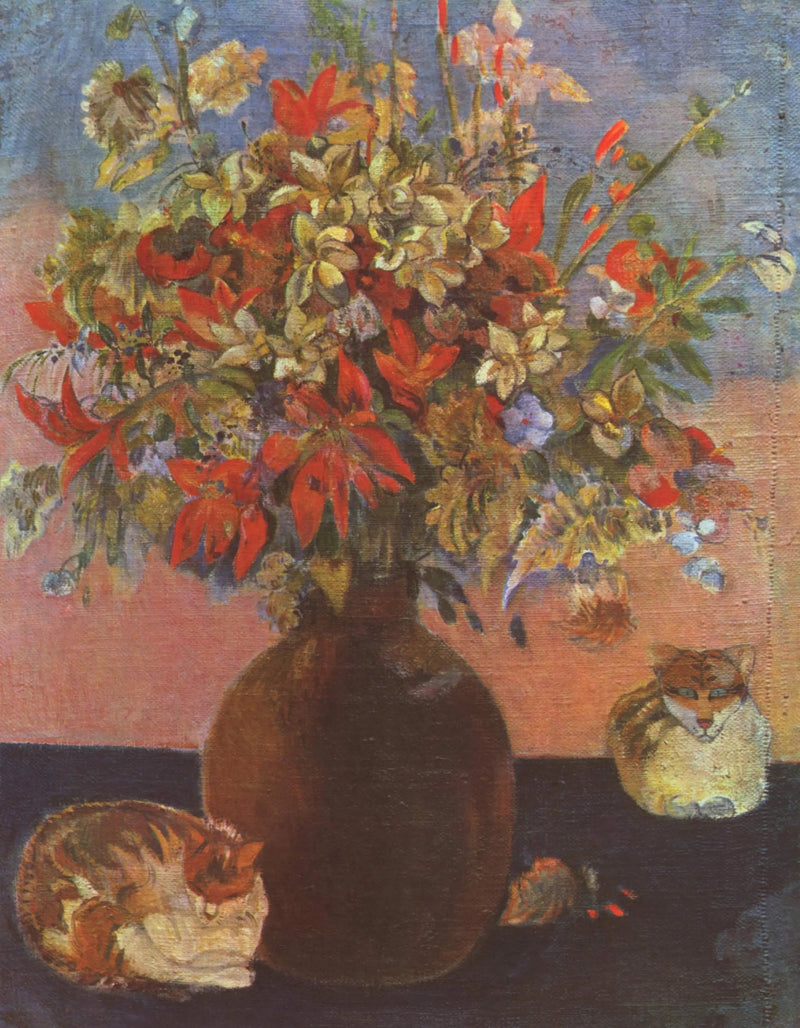 Martwa natura z kotami - Paul Gauguin
