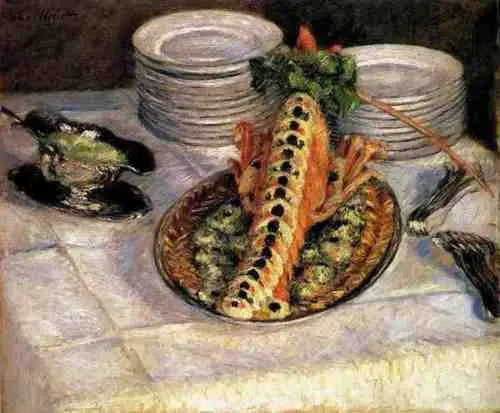 Martwa natura z rakami - Gustave Caillebotte