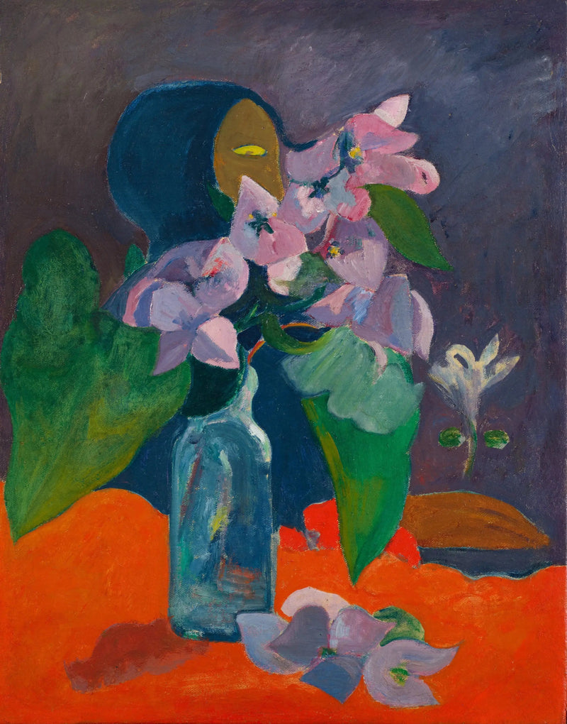 Martwa natura z kwiatami i idolem - Paul Gauguin