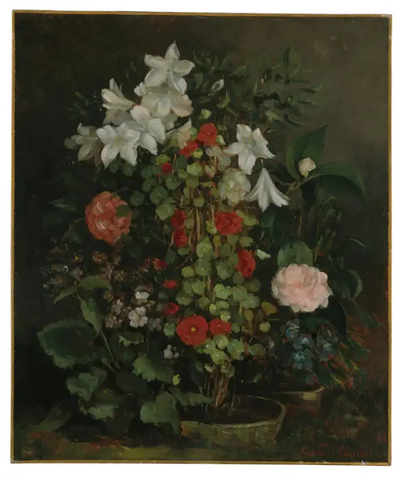 Martwa natura z kwiatami - Gustave Courbet