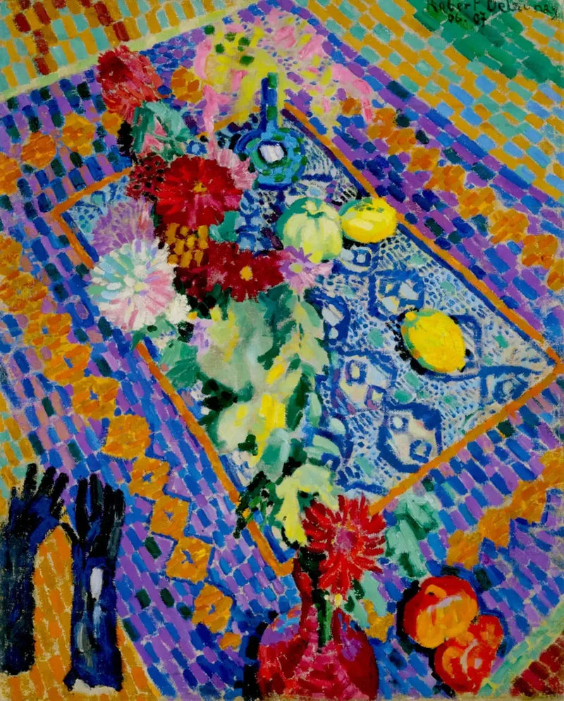 Martwa natura z rękawiczkami - Robert Delaunay