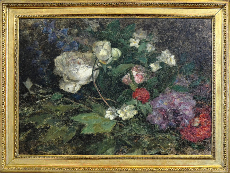 Martwa natura z piwoniami i syringą - Eugène Boudin
