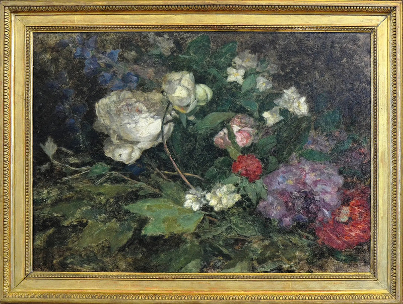 Martwa natura z piwoniami i syringą - Eugène Boudin