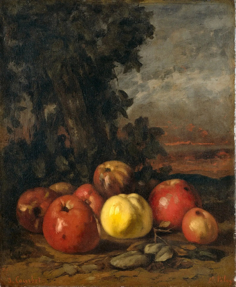Martwa natura z jabłkami - Gustave Courbet