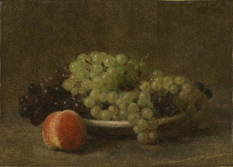 Martwa natura z winogronami i brzoskwinią - Henri Fantin-Latour