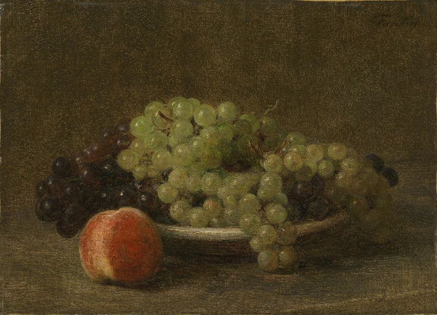 Martwa natura z winogronami i brzoskwinią - Henri Fantin-Latour